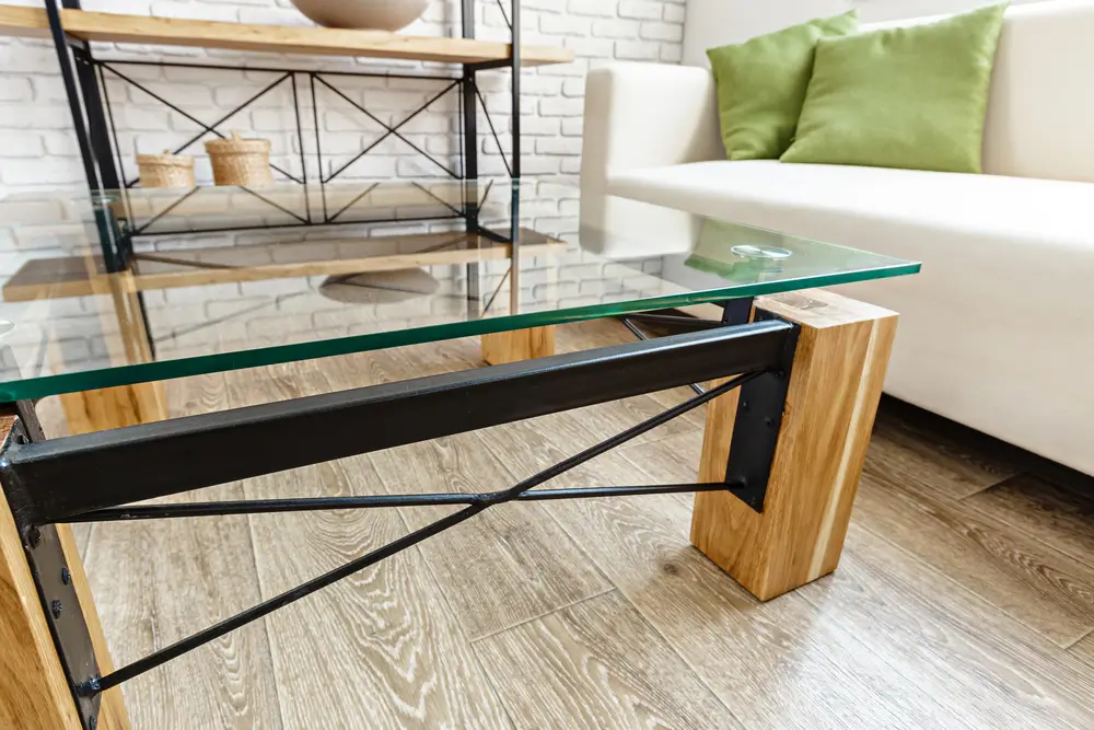 Thick glass tabletop