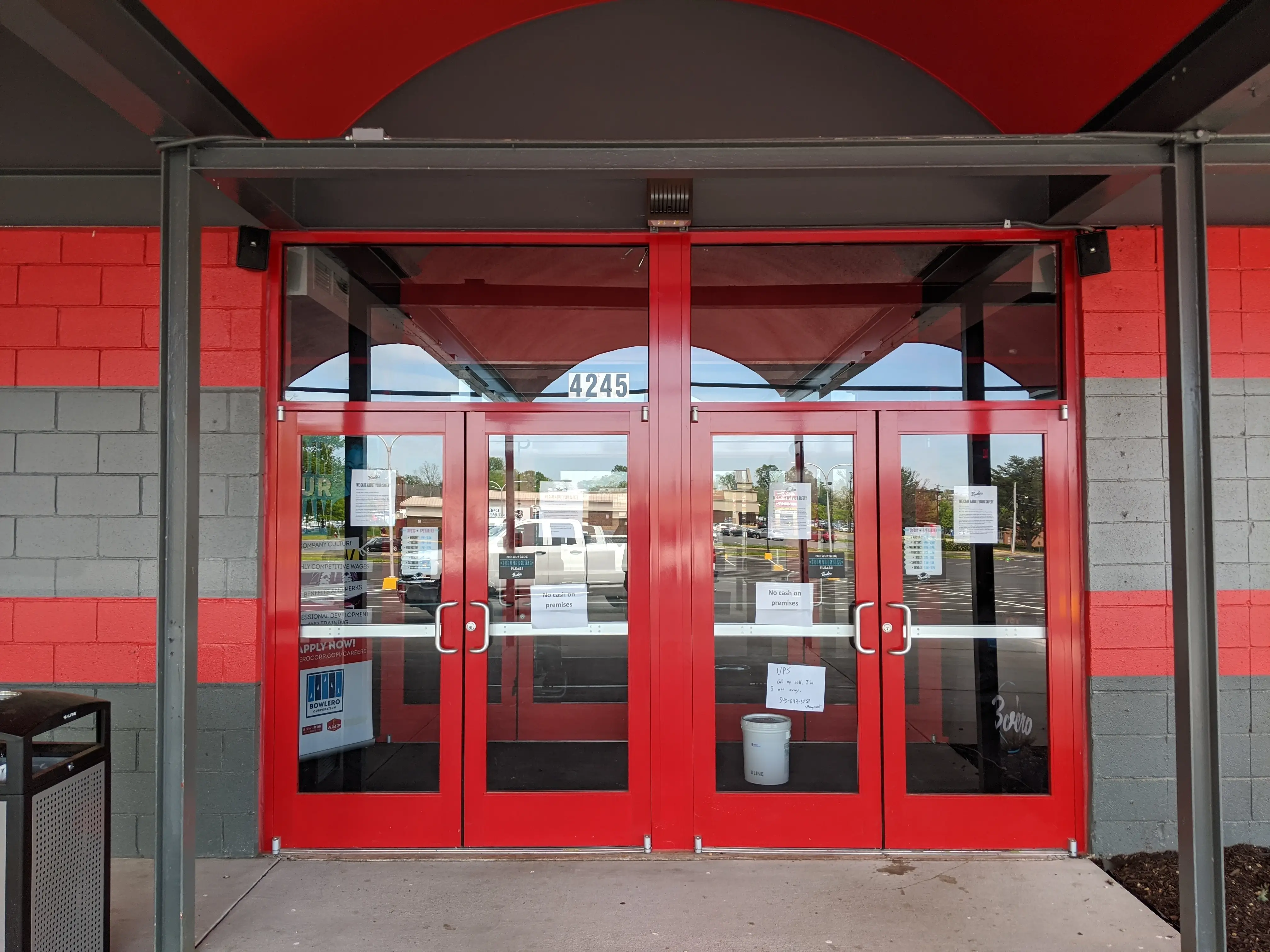 Red Aluminum Storefront Application